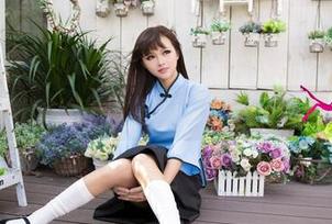 尤果网 – 来瞧瞧，雯雯的水手服写真：真不是为了去当水手哦