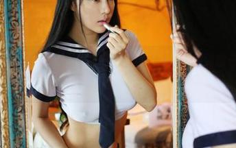 美媛馆 – 许诺sabrina私拍中的灰丝魅惑，图包到底在‘打什么算盘’？